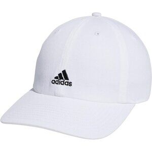 Adidas Women's White Black Baseball Adjustable Cotton Athletic Relaxed Hat
